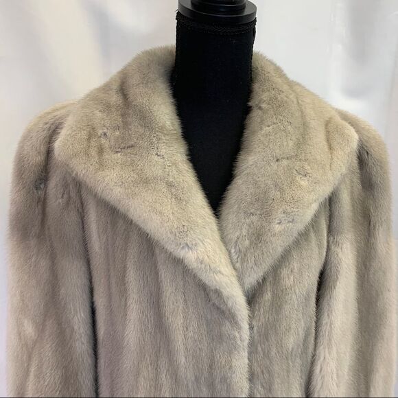 Renfrew Furs silver mink long fur coat Sz M - Picture 5 of 17